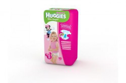 Подгузники для девочек, Huggies (Хаггис) 12-22 кг №15 ультра комфорт конвениенс