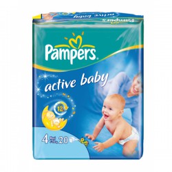 Подгузники, Pampers (Памперс) 7-14 кг №147 актив беби макси