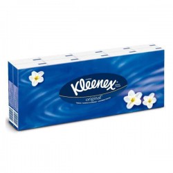 Платки носовые, Kleenex (Клинекс) №10х10 ориджинал белые спайка