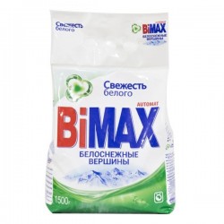 Порошок стиральный, Bimax (Бимакс) 1.5 кг Белоснежные вершины автомат п/э пакет