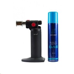 Зажигалка-горелка газовая портативная, Zenga (Зенга) №1 ZT-80 Micro Torch Jet Professional арт. 97398 с пьезоподжигом