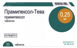 Прамипексол-Тева, табл. 0.25 мг №30