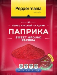 Приправа, Peppermania (Пеппермания) 10 г Паприка перец красный сладкий пакет